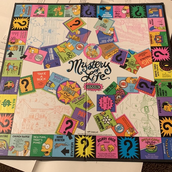 The Simpsons Mystery of Life Game Cardinal Industries no 4300 board game 1990 - Picture 4 of 10
